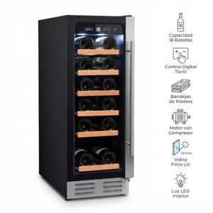 Cava Php YC-60 18 Botellas Panel Led